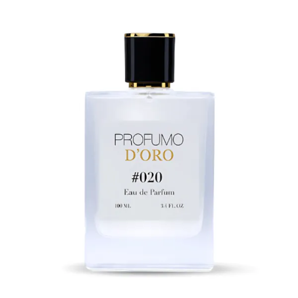 Profumo D’oro #020 – moderner Herrenflakon, Hauptansicht des aquatisch-frischen Eau de Parfum